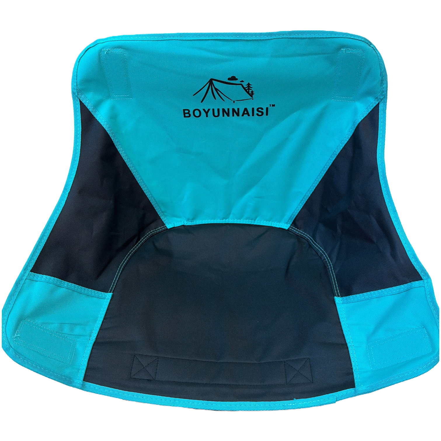 Silla plegable portátil azul negro patchwork al aire libre silla portátil para picnic al aire libre Item Picture
