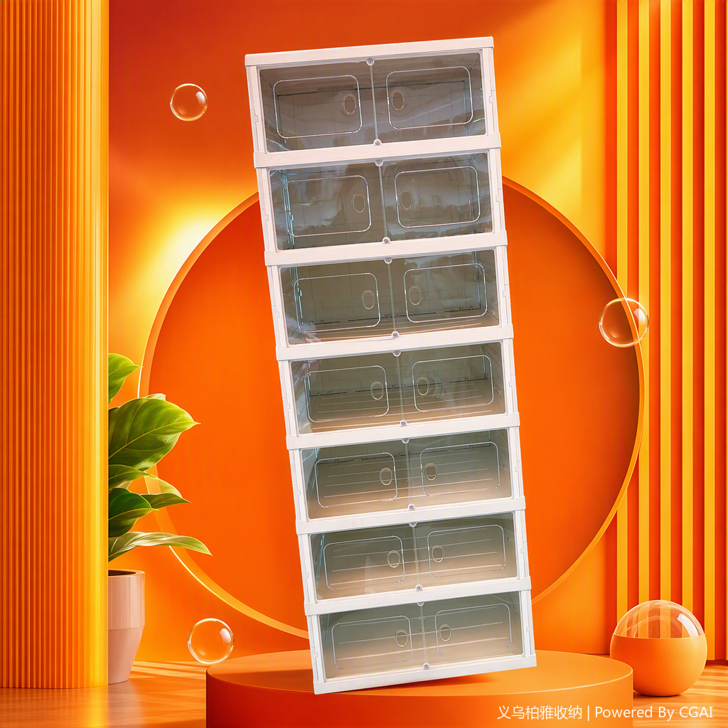 Multi-layer simple white transparent drawer cabinet, storage cabinet, organizing cabinet, household clothing storage cabinet, storage cabinet Specification image