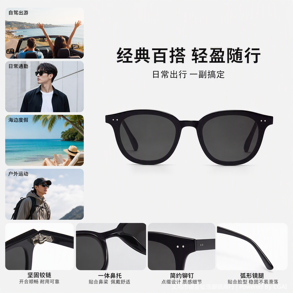 Fashionable polarized sunglasses for men and women, trendy sunglasses for UV protection, driving sunglasses and accessories, essential for trendy outfits Specification image