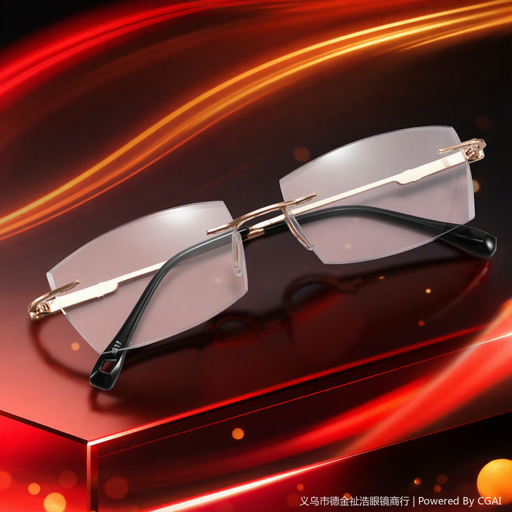Children's fashionable colored plastic-framed glasses with blue light protection and eye protection for students and children details Picture