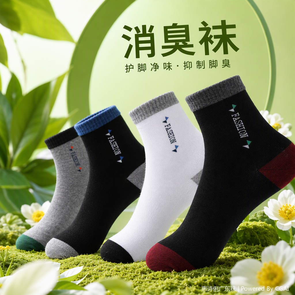 Comfortable and breathable cotton underwear paired with a variety of casual and sporty socks for men Item Picture