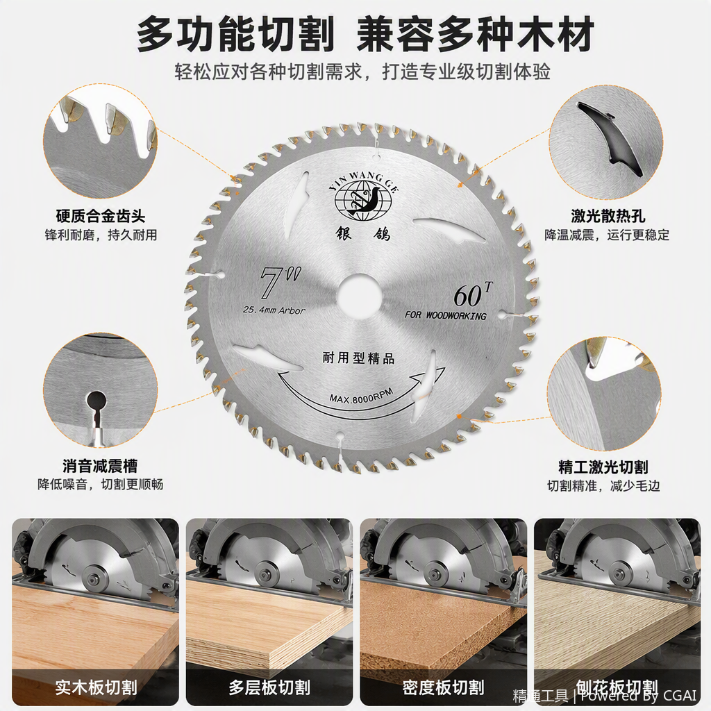 High-strength metal machine saw blades, multi-purpose cutting blades, suitable for woodworking metal, fast, efficient, wear-resistant and heat-resistant details Picture