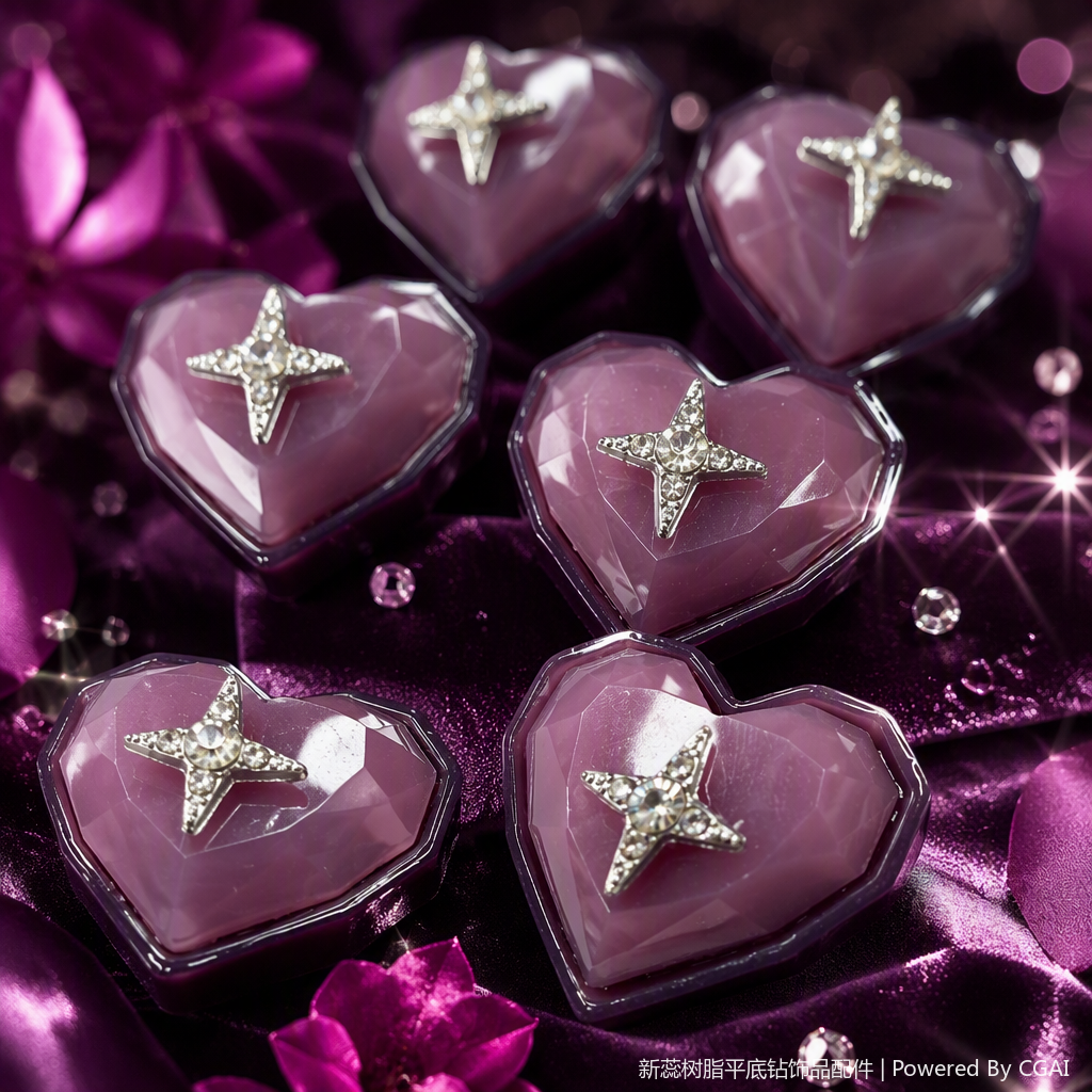 Purple heart-shaped jewelry box, star-shaped diamond-encrusted decorative item storage box, couple style creative gift box, fashionable and simple jewelry, Croquet accessories Specification image