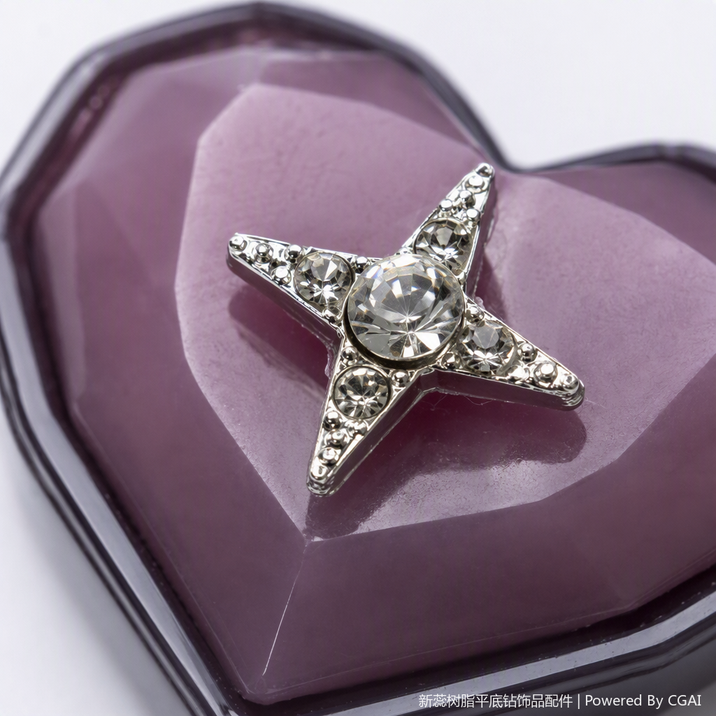Purple heart-shaped jewelry box, star-shaped diamond-encrusted decorative item storage box, couple style creative gift box, fashionable and simple jewelry, Croquet accessories Application Scenario