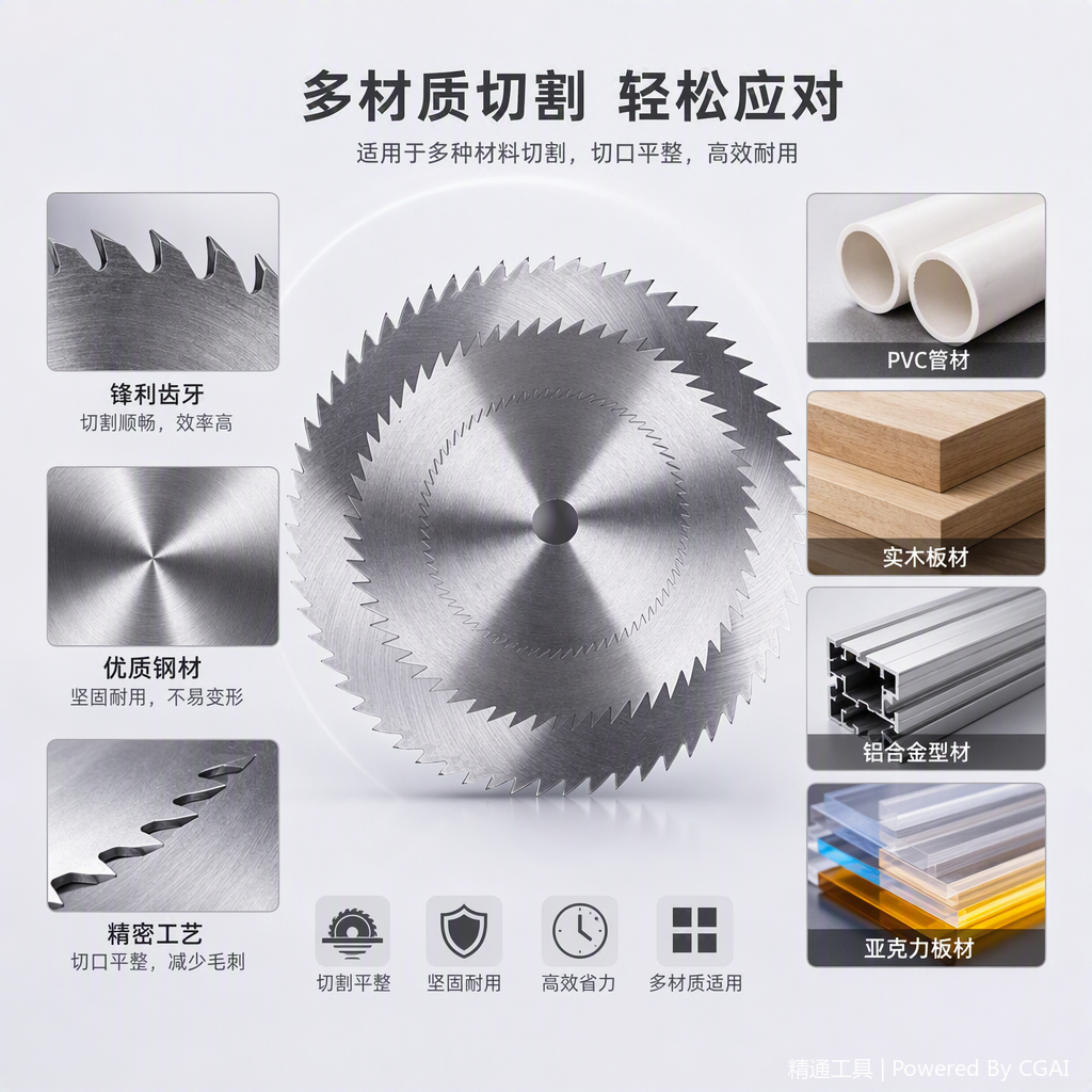 Wear-resistant and sharp industrial-grade tool accessories for multi-functional metal cutting machines saw blades Application Scenario