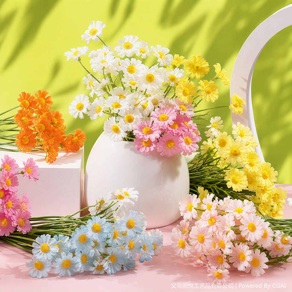 Colorful fresh cut flowers, potted green plants, home decoration, pet-friendly gardening and flower arrangement gifts