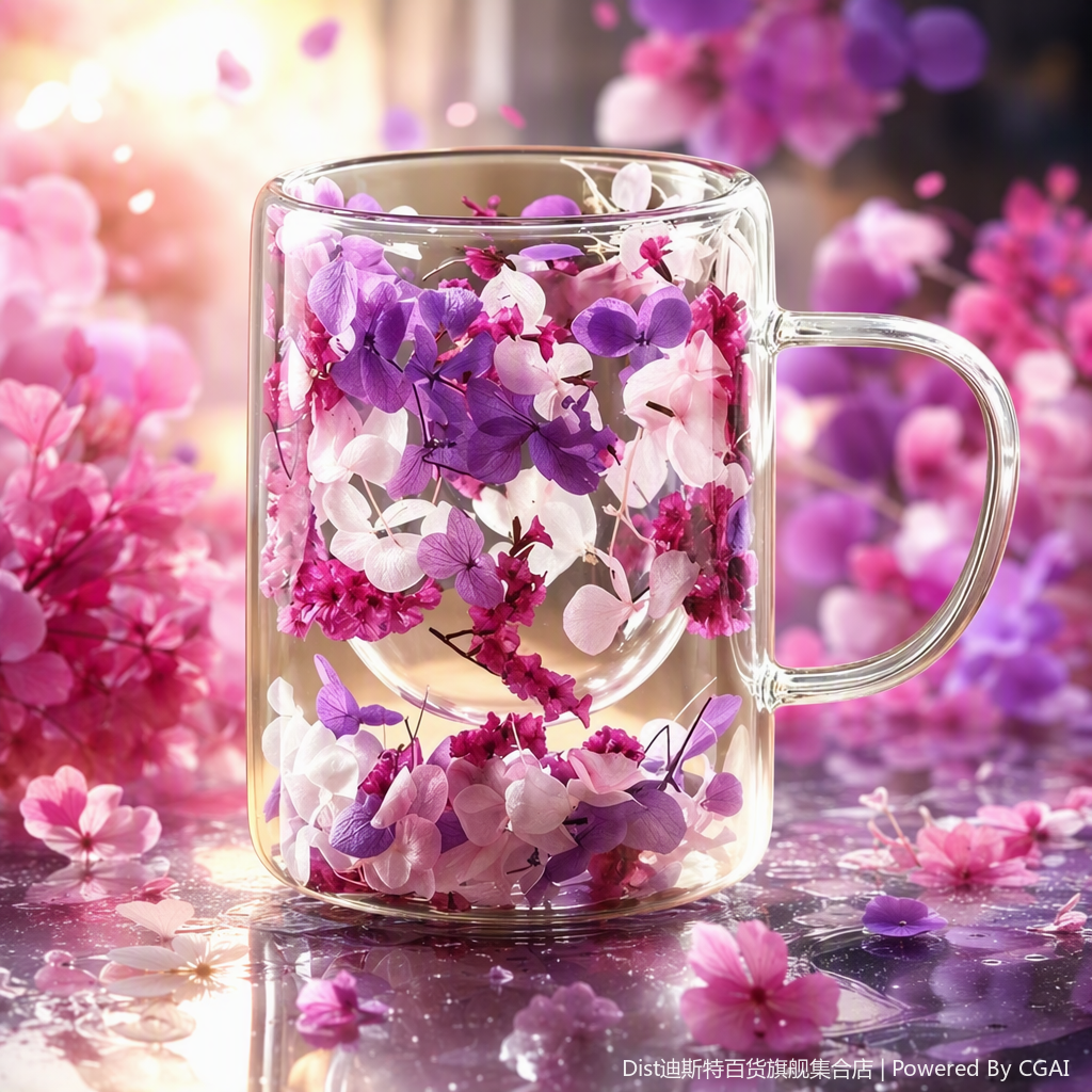 Creativo cristal transparente vasos poner púrpura blanco flores secas art set decoraciones para el hogar regalos regalos Specification image
