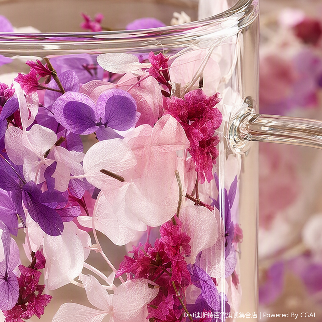 Creativo cristal transparente vasos poner púrpura blanco flores secas art set decoraciones para el hogar regalos regalos Application Scenario