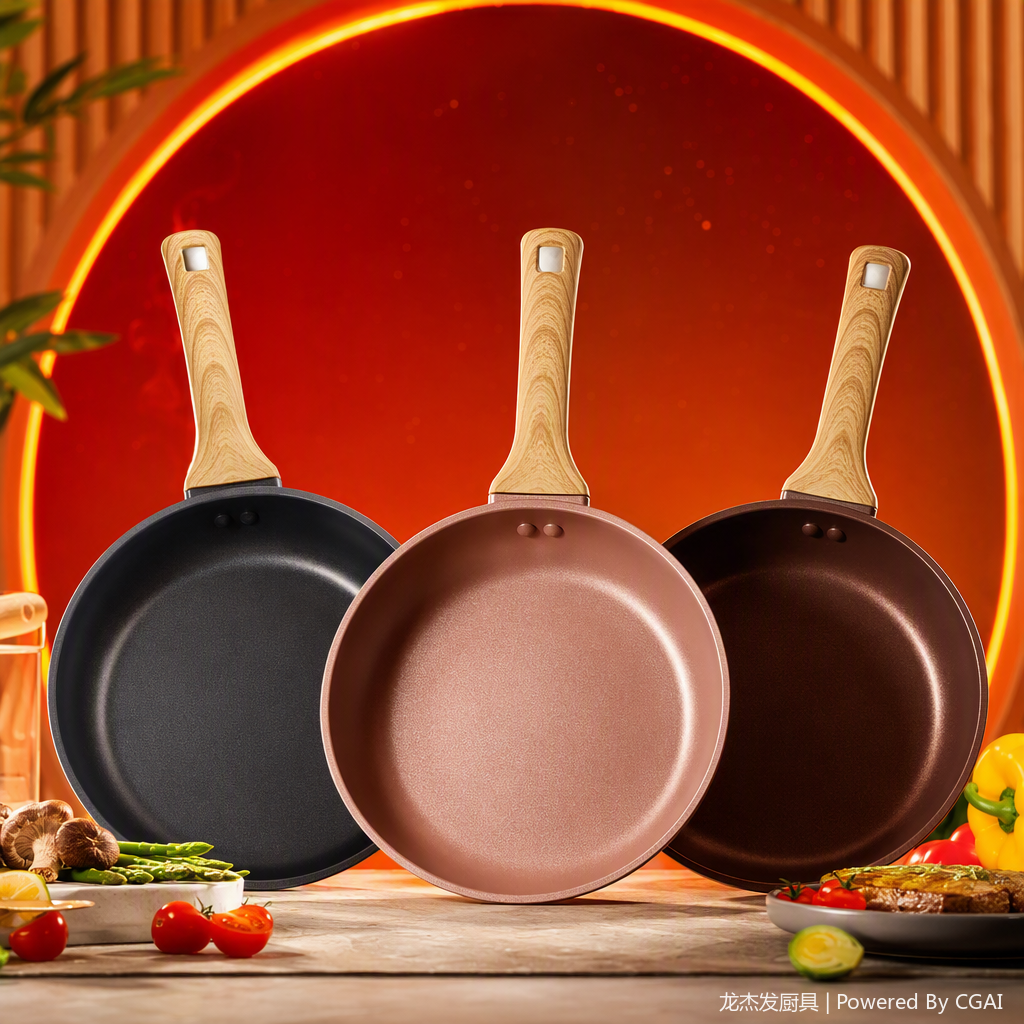 والقدور المتعددة الأغراض غير الملتصقة تستخدم المقلاة بالطهي المقلي والمطابخ المقلية Specification image