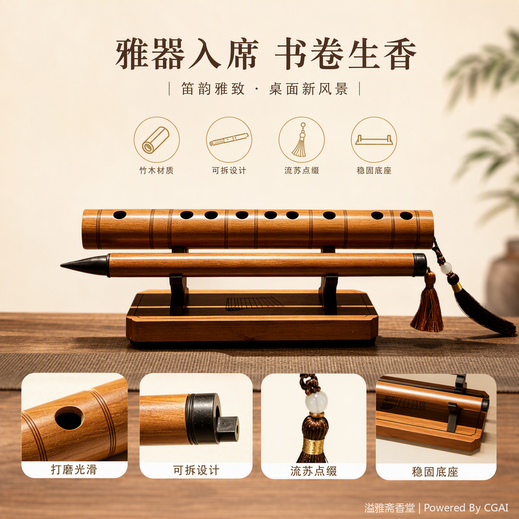 手工竹制长笛演奏乐器古典民族风民乐演出用笛子初学者成人学生专用