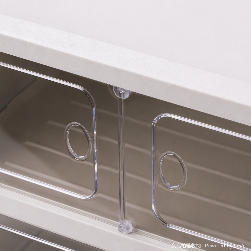 Multi-layer simple white transparent plastic drawer cabinet storage and organization cabinet, home and office storage cabinet with wheel design Application Scenario