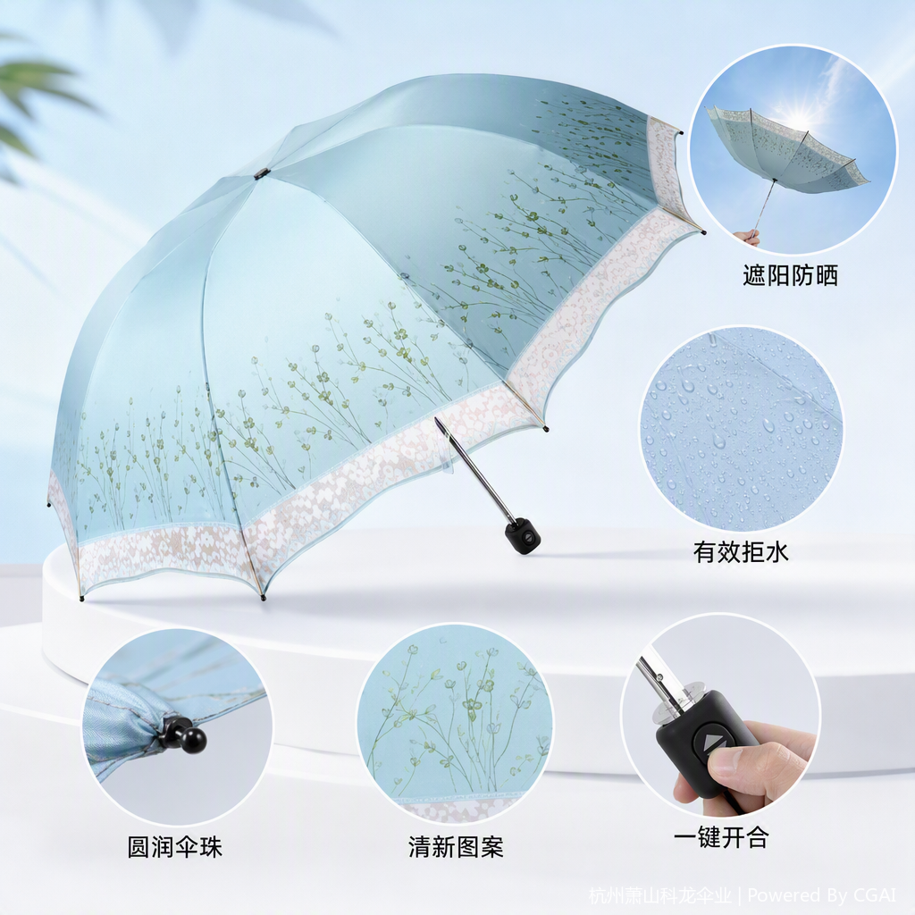 防风遮阳防雨多功能雨伞轻便耐用晴雨两用便携折叠伞男女通用