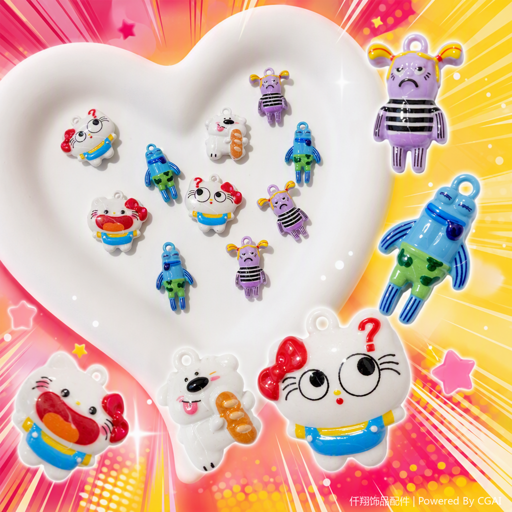 Colorful handmade small pendants, creative decorations, personalized hanging ornaments, gift accessories, and interesting handicrafts Specification image
