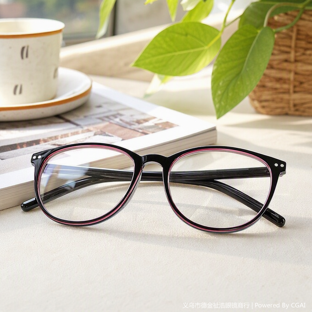 Fashionable and lightweight metal-framed glasses, suitable for both men and women, trendy casual glasses frame, high-definition lens accessories Item Picture