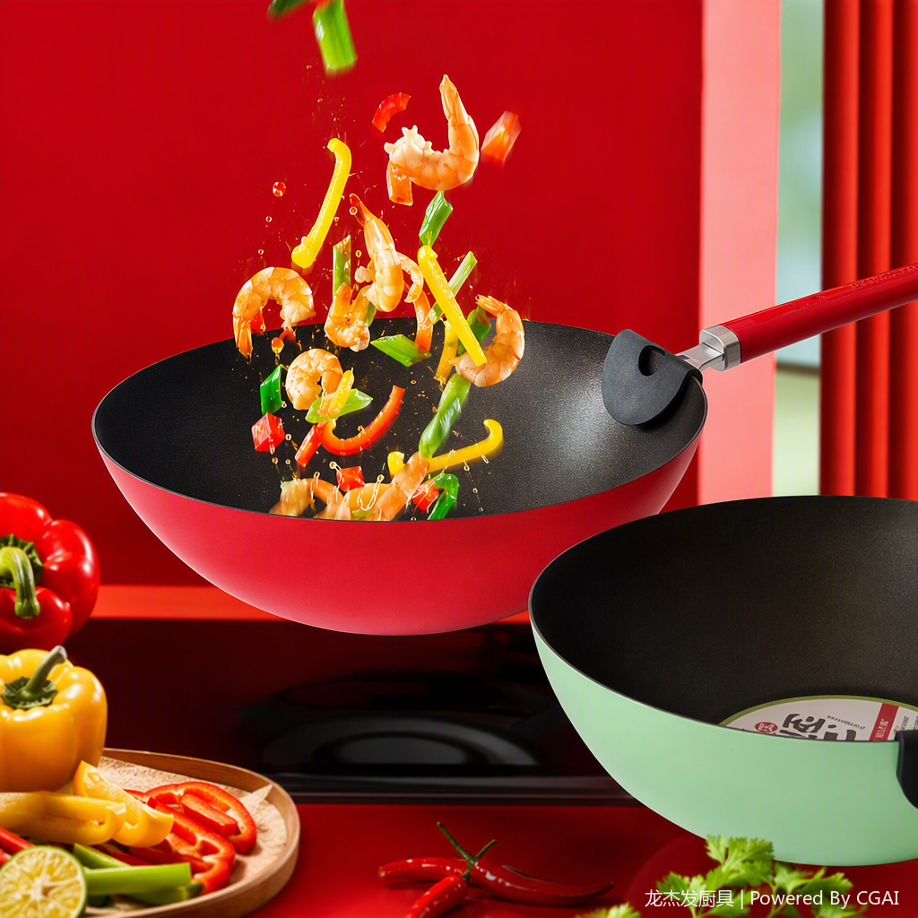 This multi-functional non-stick pan is a combination of household woks, soup POTS and kitchenware. It is durable, easy to clean and suitable for various scenarios details Picture