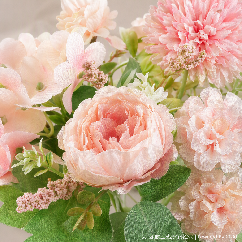 Multicolored rose and rose flower potted plants, home garden ornamental plants, green plant seedlings
