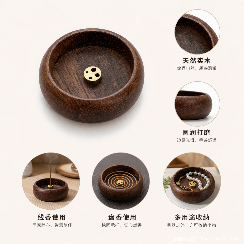 酸枝香插香炉家居摆件点香器