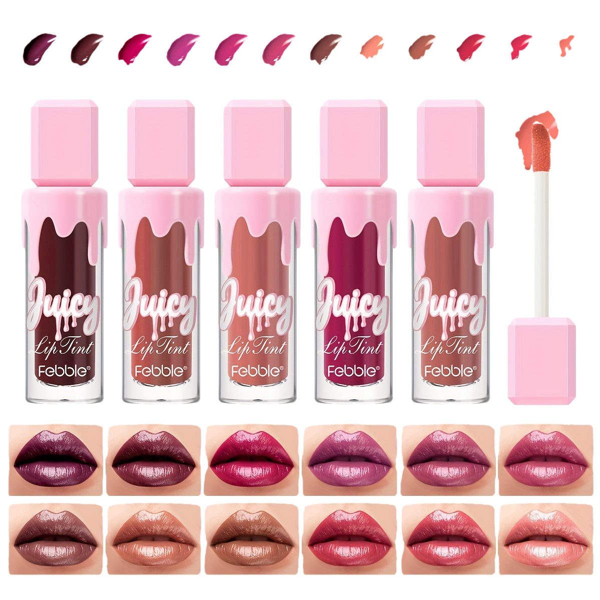 The moisturizing and long-lasting lip gloss is hydrating and does not fade easily. It is a liquid lip gloss suitable for daily makeup Application Scenario