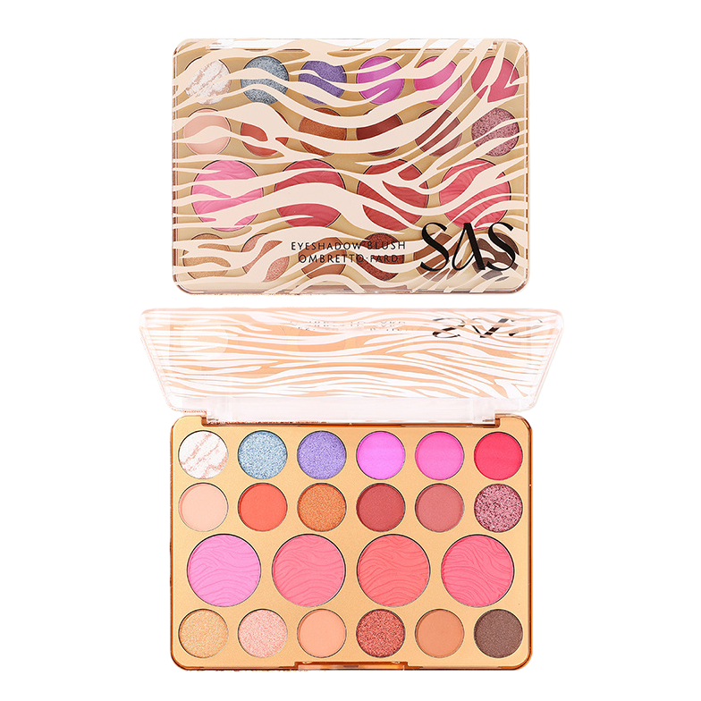 Colorful facial make-up set combo disc color de larga duración multi-efecto maquillaje polvo blush eyeshadow disc solo para estudiantes