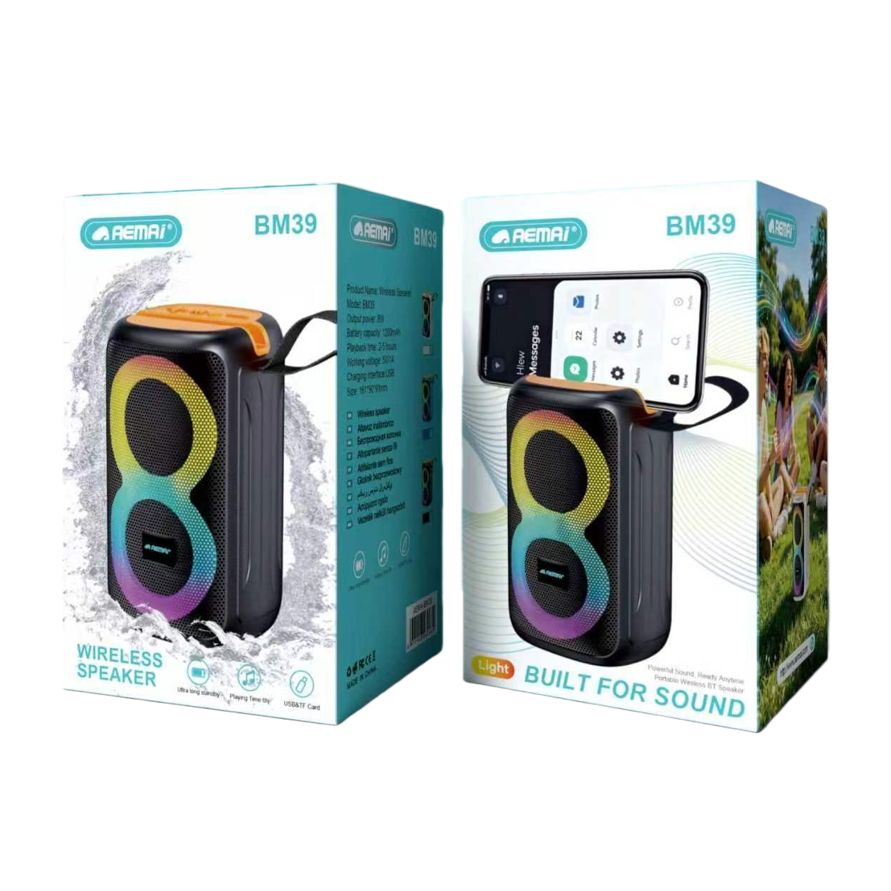Altavoces inalámbricos negros caja especial caja de regalo portátil a prueba de choques de alto grado accesorios de embalaje personalizados Item Picture