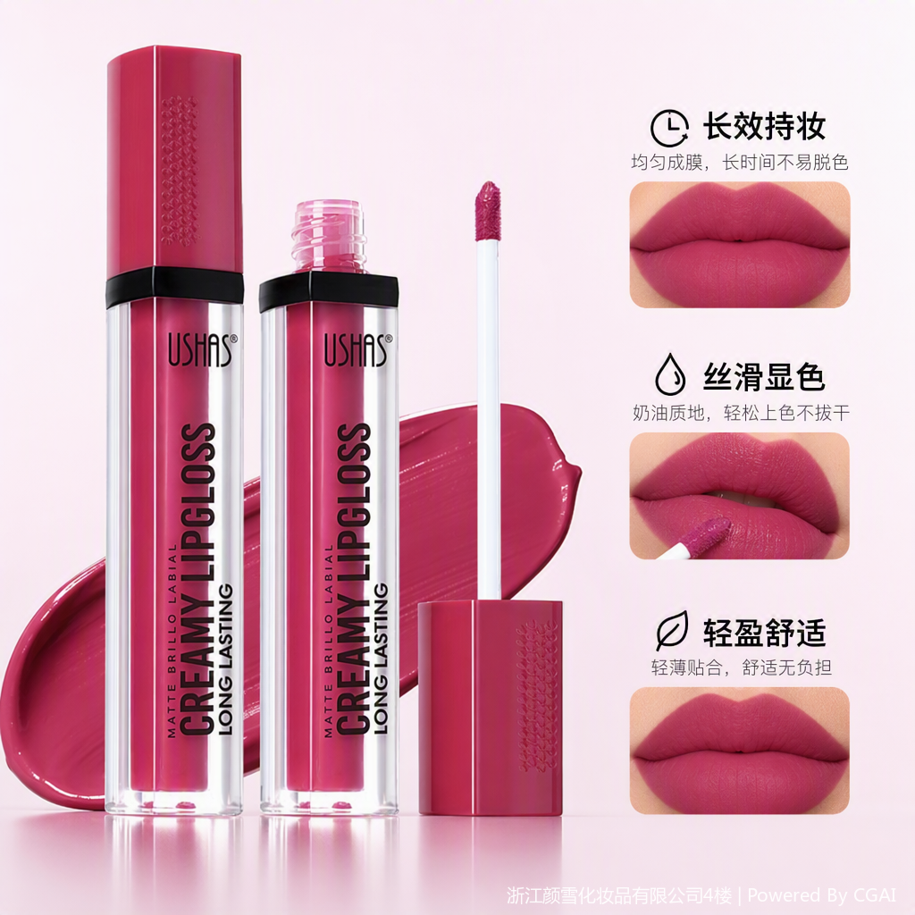 Long-lasting hydrating lip gloss is a must-have for makeup that is moisturizing, lustrous and does not fade easily details Picture