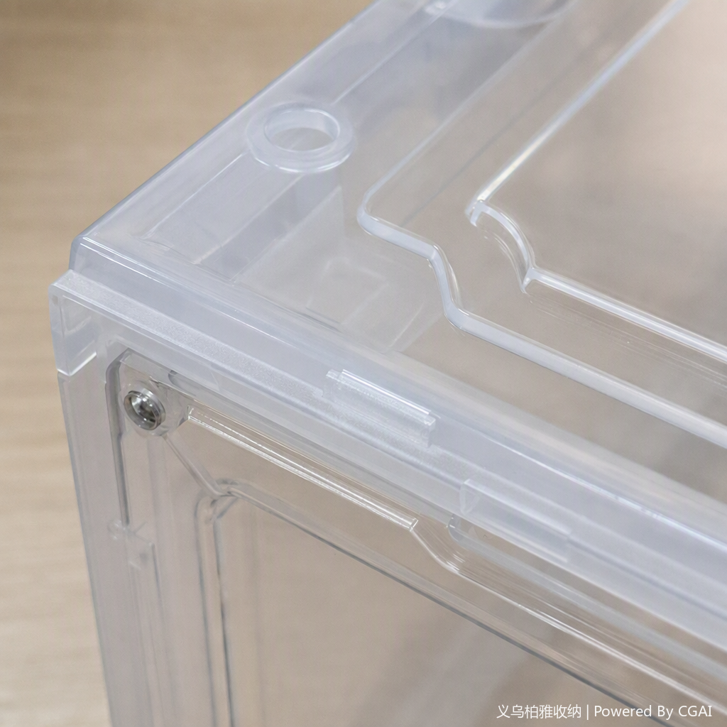 Multi-functional transparent plastic storage box, organizing box, storage box, transparent design, a container for organizing and storing household and office supplies Application Scenario