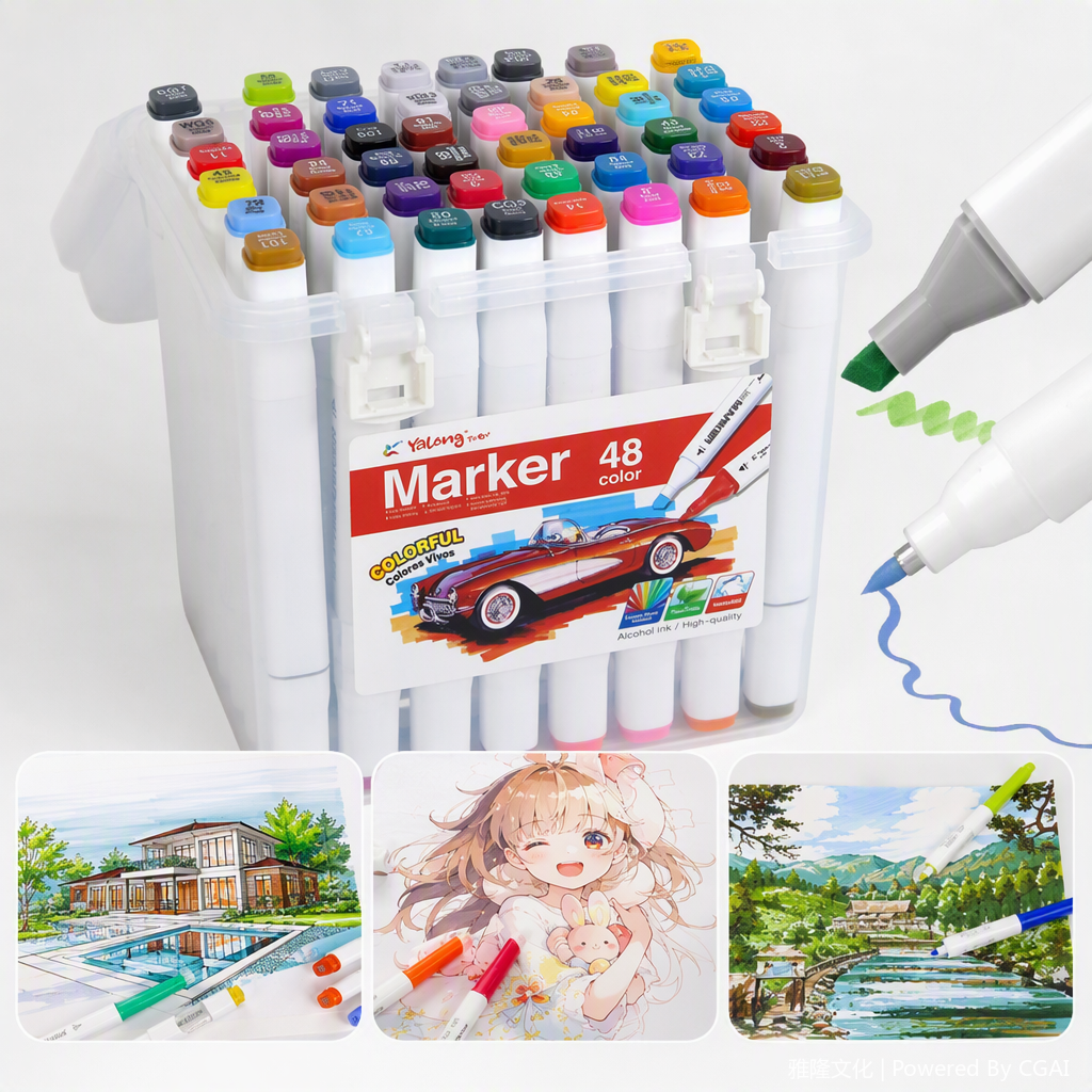 Colorful Office Culture marker Pen Set for students, durable colored marker pens, office supplies details Picture