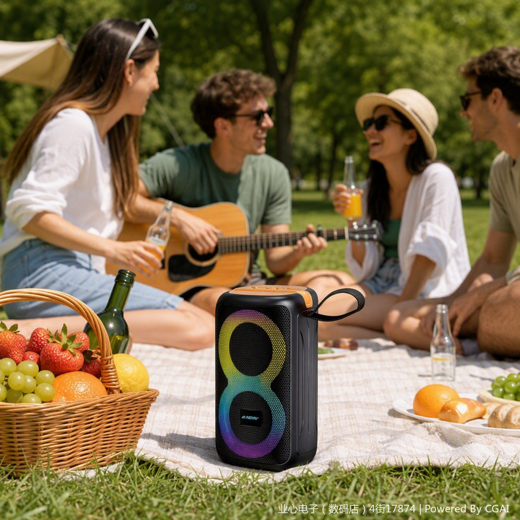 Altavoces inalámbricos negros caja especial caja de regalo portátil a prueba de choques de alto grado accesorios de embalaje personalizados details Picture