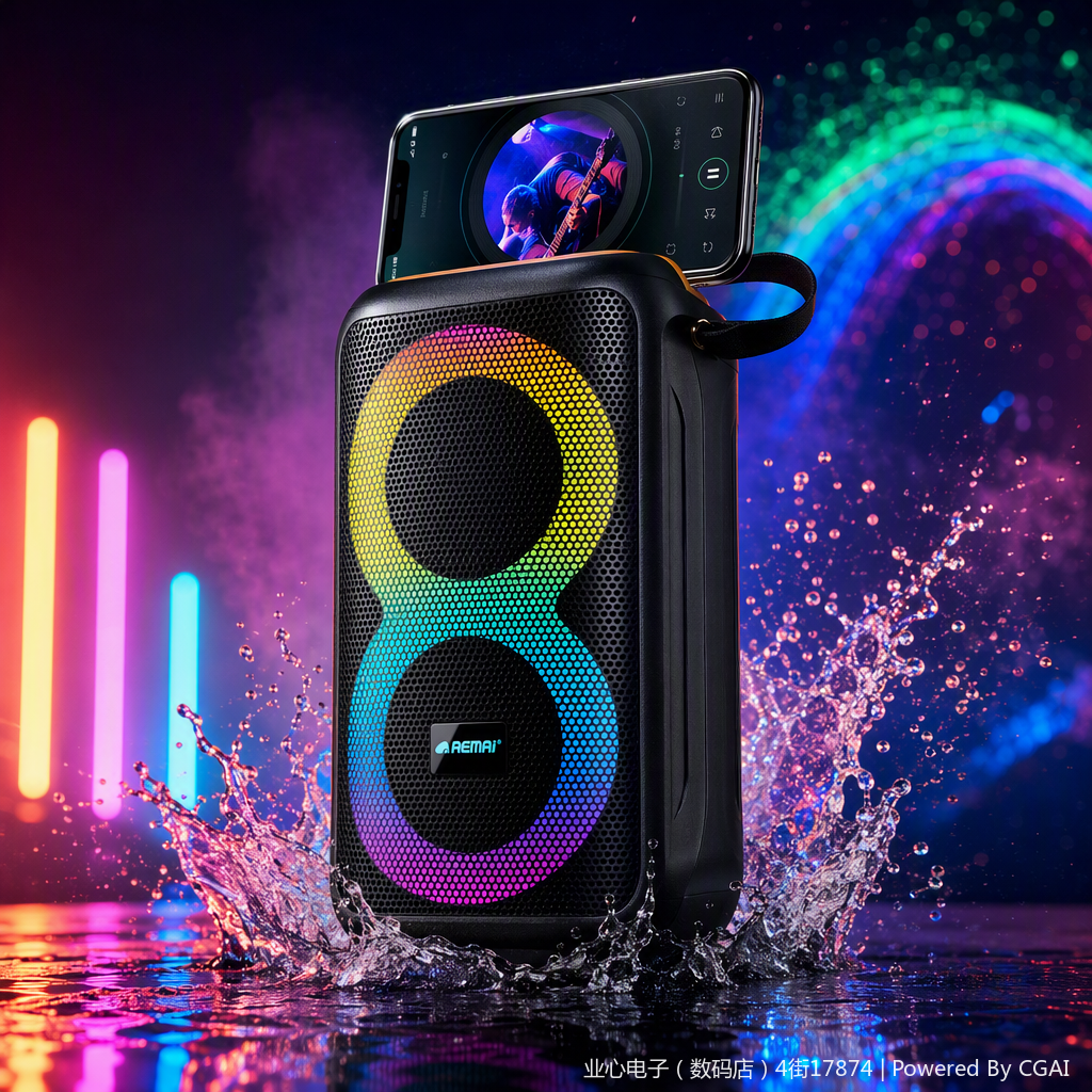 Altavoces inalámbricos negros caja especial caja de regalo portátil a prueba de choques de alto grado accesorios de embalaje personalizados Specification image
