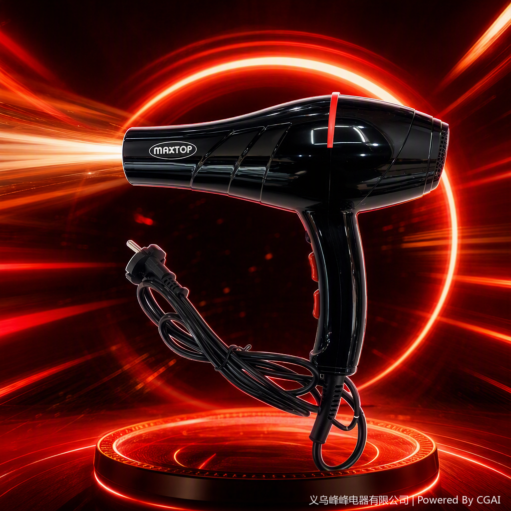 This multi-functional hot and cold air hair dryer is portable for home use, quick hair drying and care, and features a silent design Application Scenario