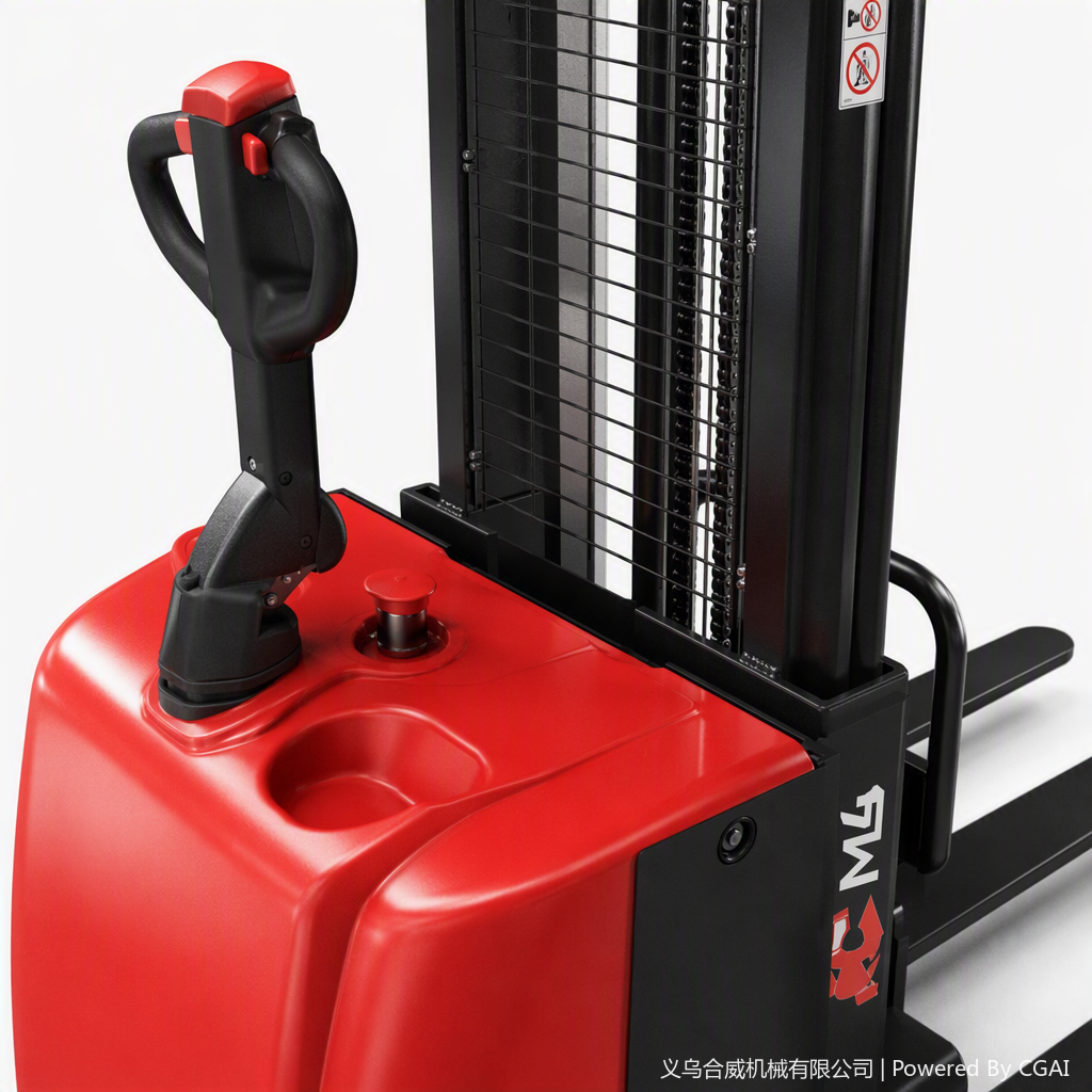 The manual hydraulic stacker is a durable and practical tool for lifting goods in warehousing and logistics