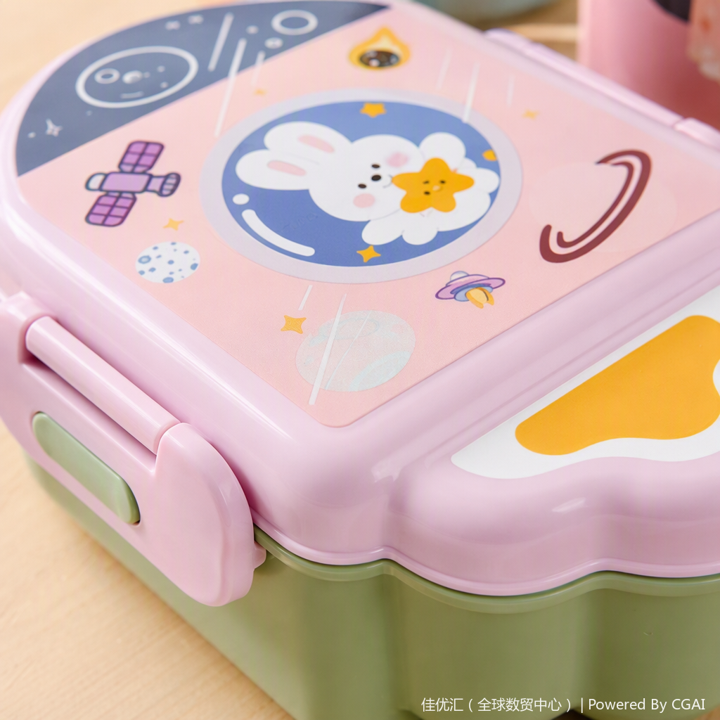 Multi-functional sealed and fresh-keeping lunch box, portable plastic lunch box, household covered storage container, large capacity and durable Item Picture