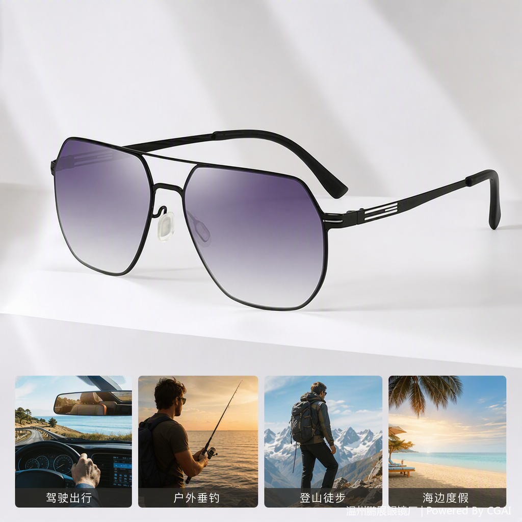 Fashionable polarized sunglasses, trendy sunglasses for men and women, UV-protective sunglasses, sunglasses accessories, casual sunglasses Application Scenario