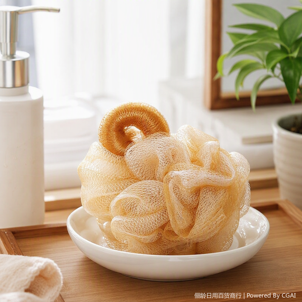 The golden mesh bath ball is soft and fine, cleansing the skin. It has rich foam and a long-lasting fragrance, making it a must-have for the bathroom details Picture