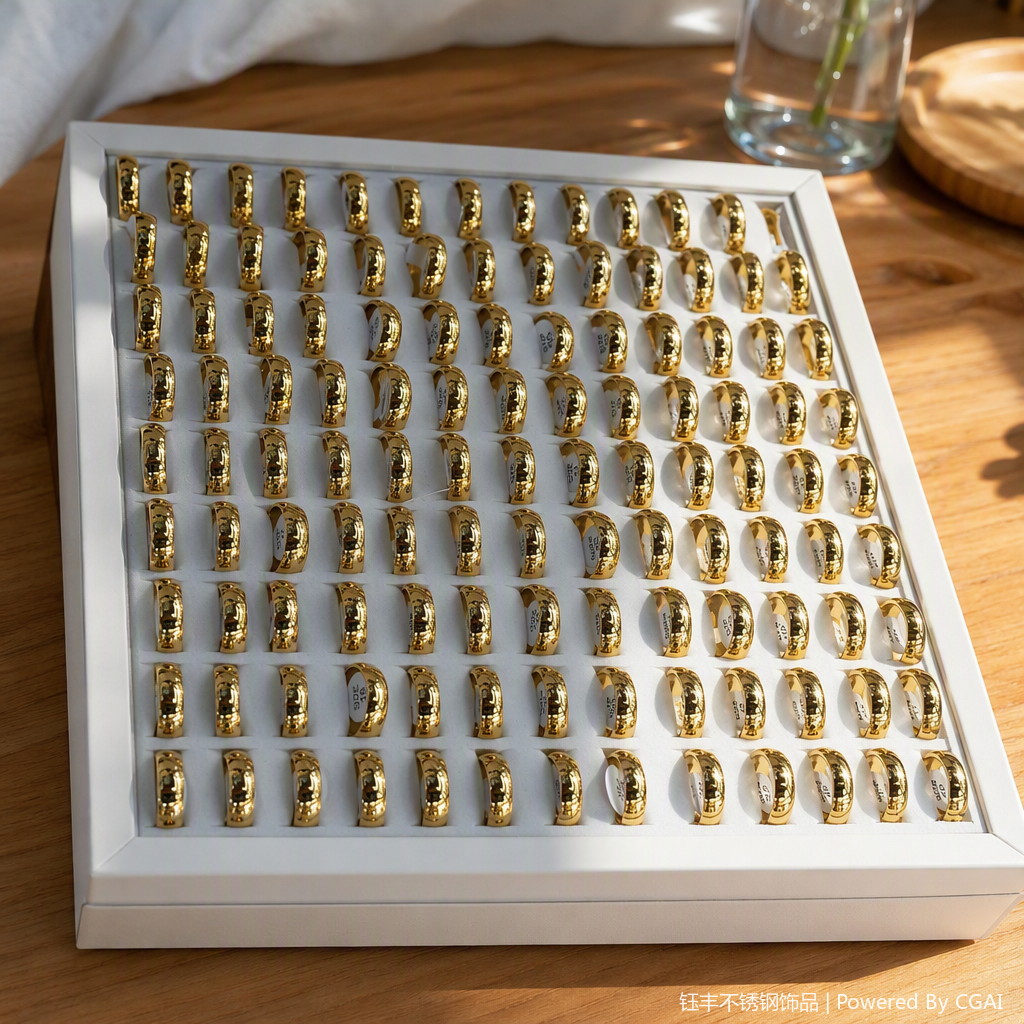 金色戒指陈列盒产品图