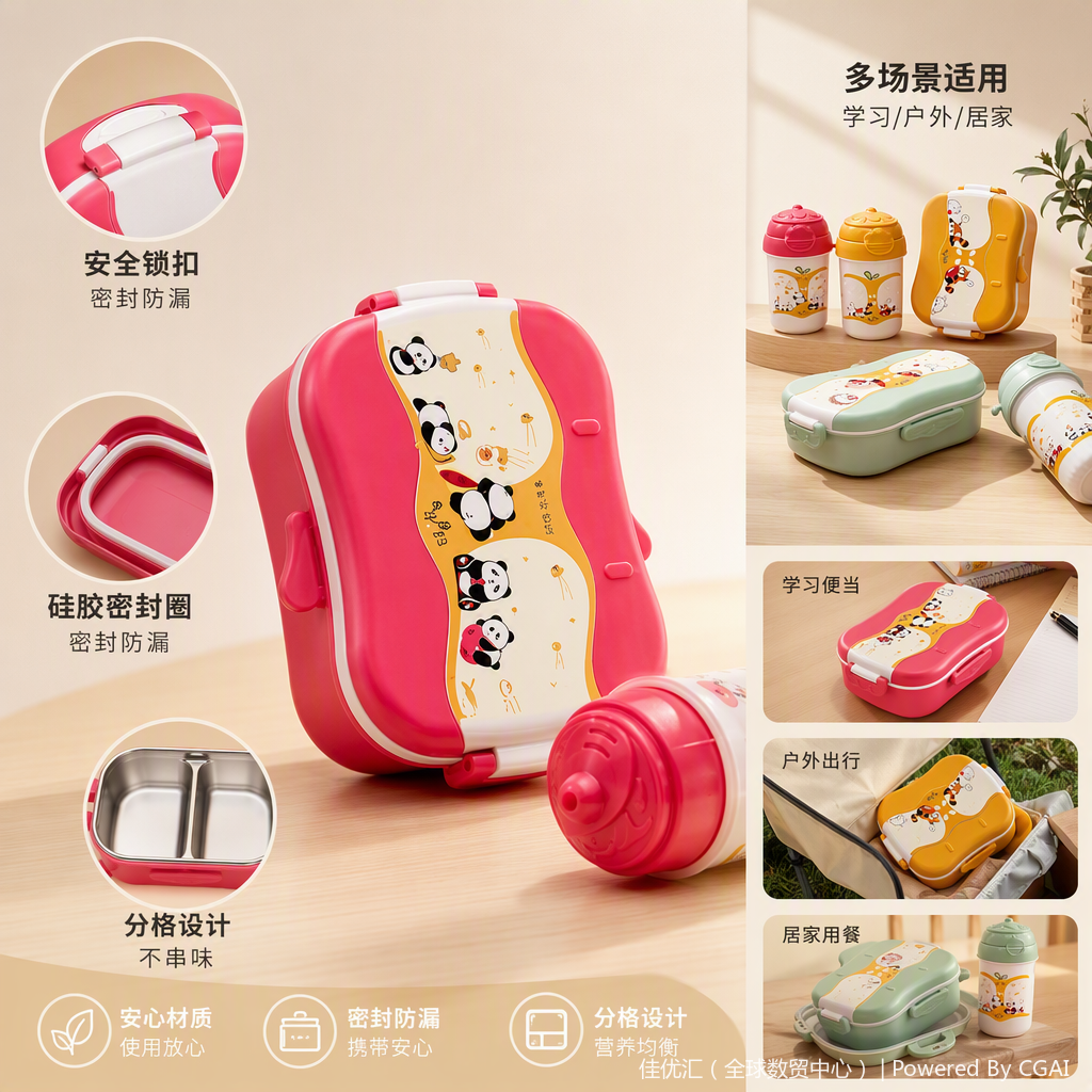 Multi-functional sealed and fresh-keeping lunch box, portable plastic lunch box, household covered storage box, large capacity, simple and durable Application Scenario