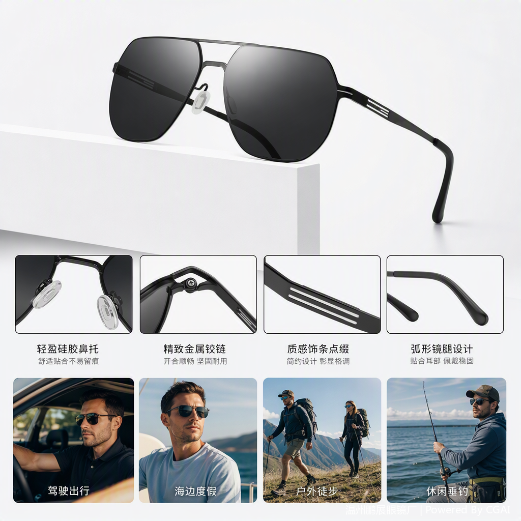 Fashionable sunglasses, polarized sunglasses, UV-protective sunglasses for men and women, trendy and casual sunglasses accessories Item Picture