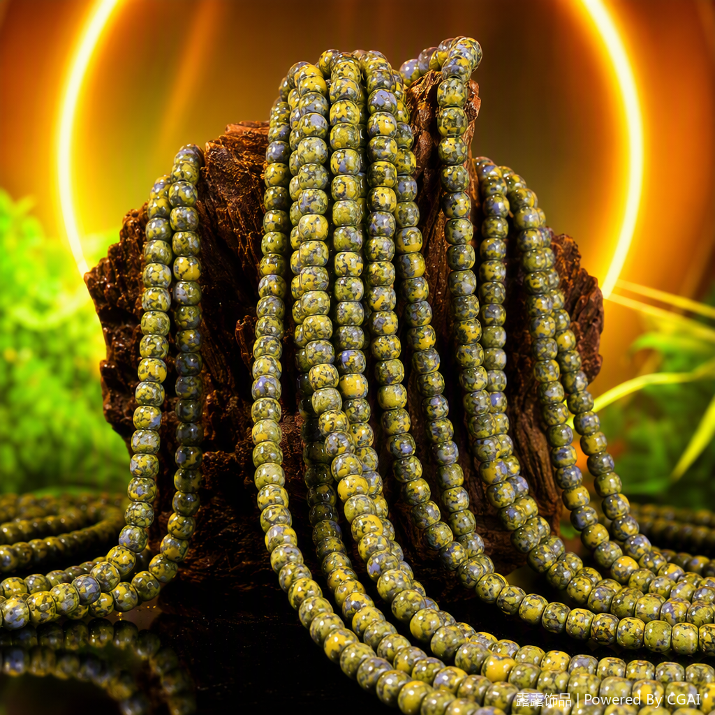 Colorful patterned bead strings, handcrafted bead DIY jewelry accessories, multi-color mixed and matched creative bracelet and necklace materials Specification image