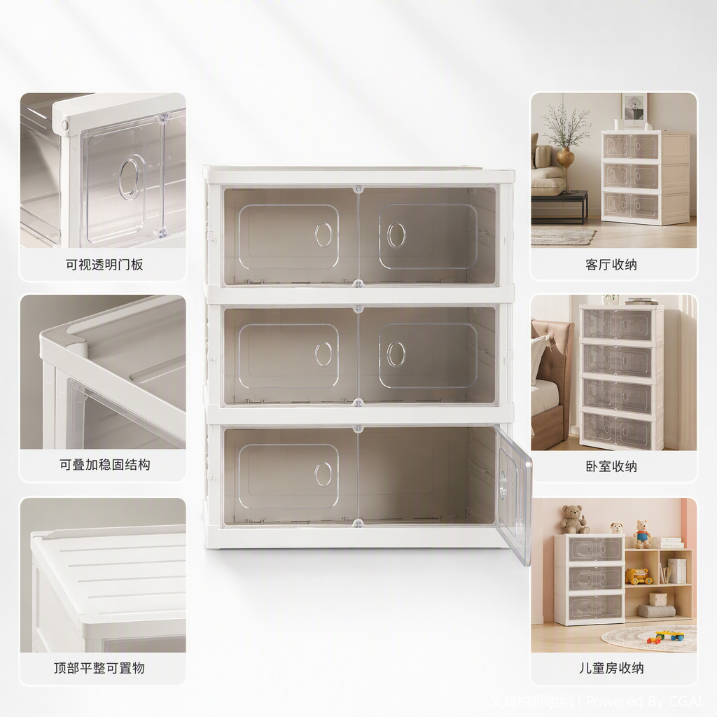 2+1 transparent white plastic shoe box storage box, simple transparent shoe organization box, shoe cabinet storage box, folding cabinet