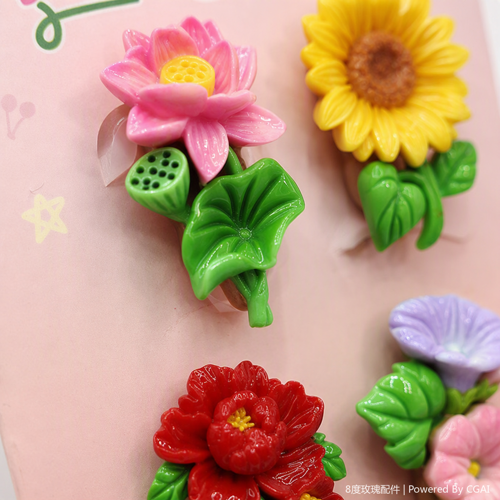 Rosa tarjetas flores broches moda chic versátil mujer accesorios regalos coleccionables Application Scenario