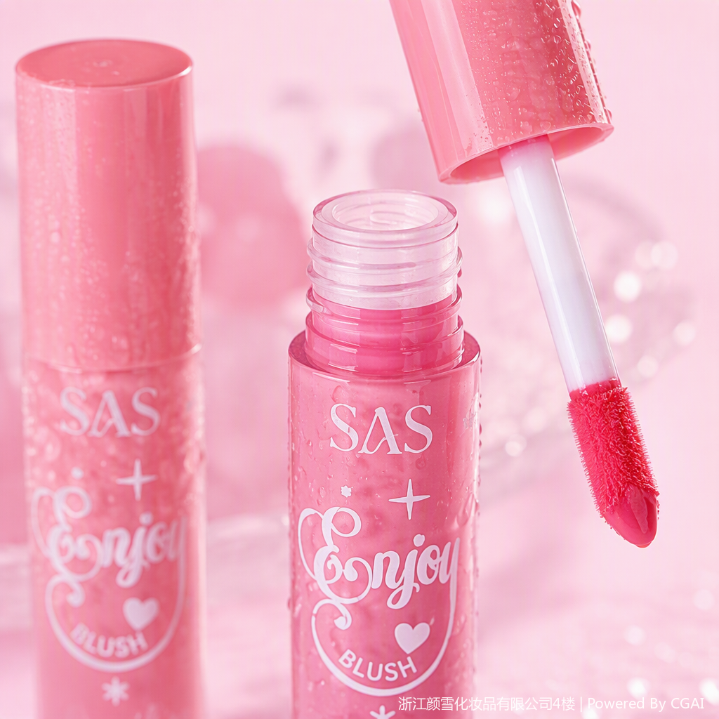 Natural soft mist blush and rouge powder makeup lasts long without smudging, naturally brightening the skin tone Item Picture
