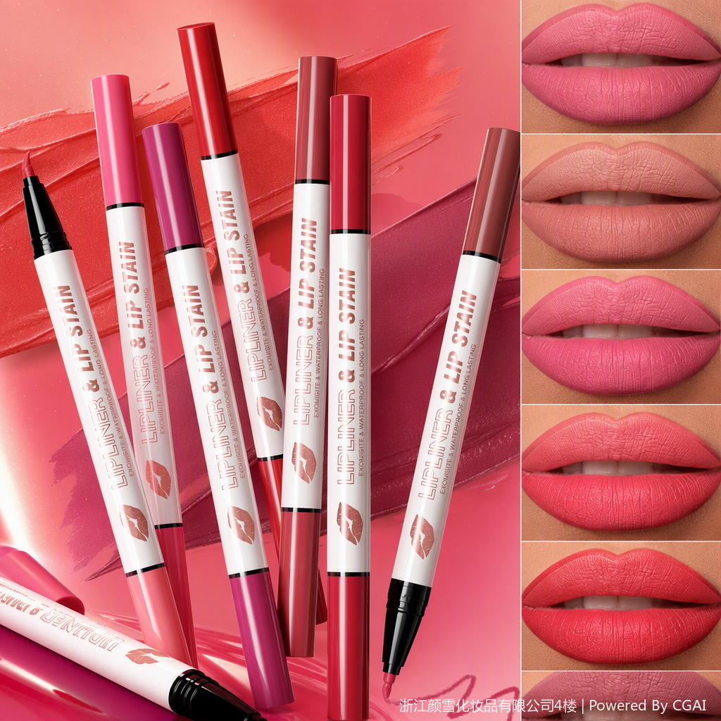 Long-lasting color-changing lip liner pen, anti-smudging, shaping lip makeup, long-lasting makeup without fading, natural lip shape modification