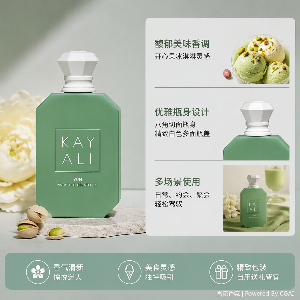 Pistachio ice cream women's perfume, Middle Eastern perfume Application Scenario