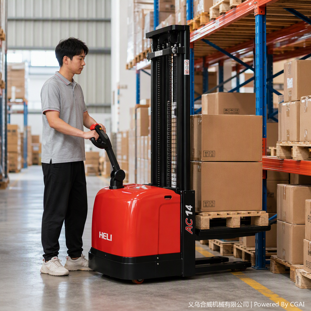 Manual hydraulic stacker handling equipment and warehousing logistics handling tools enhance the efficiency of goods Item Picture