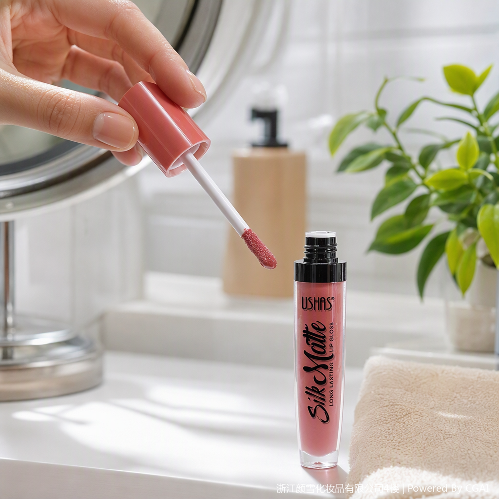 Long-lasting hydrating lip gloss is moisturizing, lustrous and does not fade easily. A liquid lip gloss for women details Picture