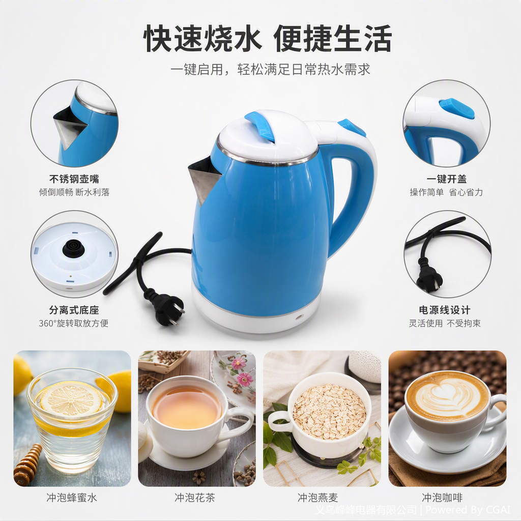 Multifunción smart electric kettle home dormitorio thermos agua hirviendo rápido aislamiento portátil gran capacidad Item Picture