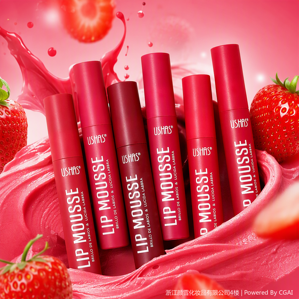 The long-lasting moisturizing matte lip gloss shows color and does not fade easily. It is a must-have for moisturizing and nourishing makeup on the lips