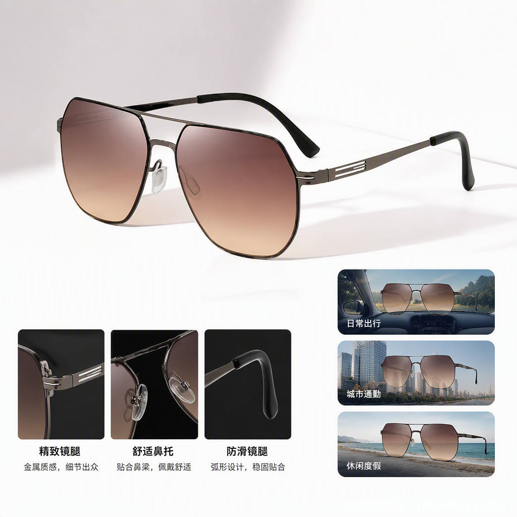 Fashionable sunglasses, polarized sunglasses, UV protection, trendy and casual sunglasses for men and women, essential summer accessories Application Scenario