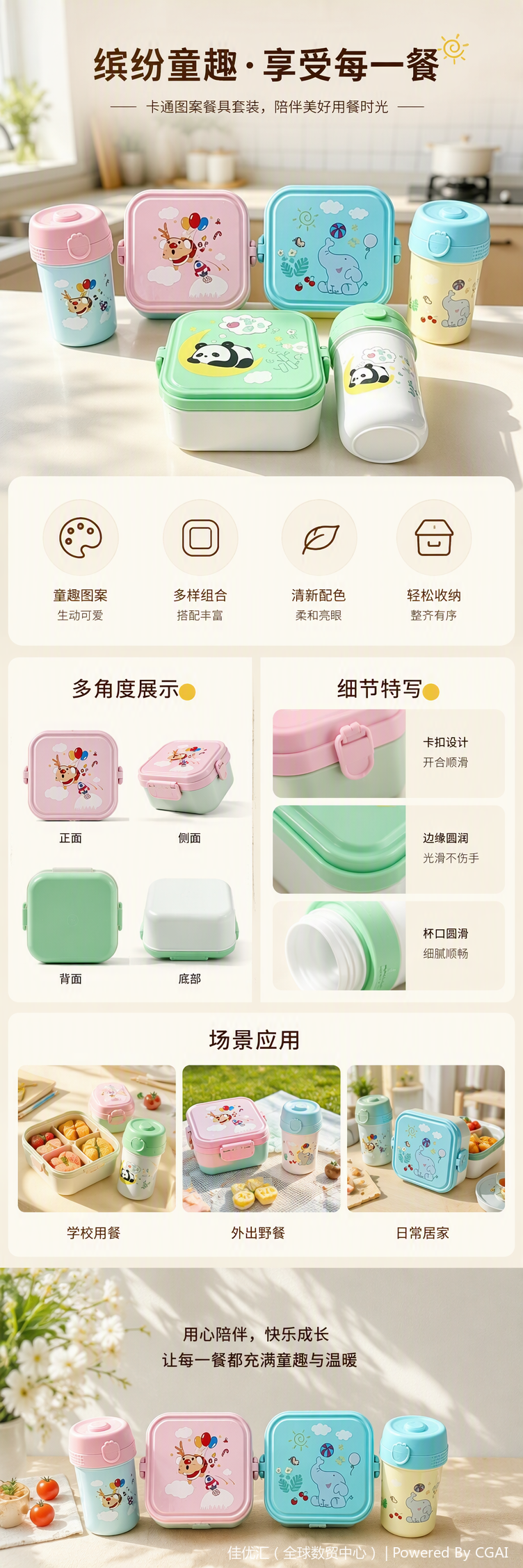 多功能便携折叠餐具套装轻便旅行户外野餐餐具组合实用餐具用品详情1