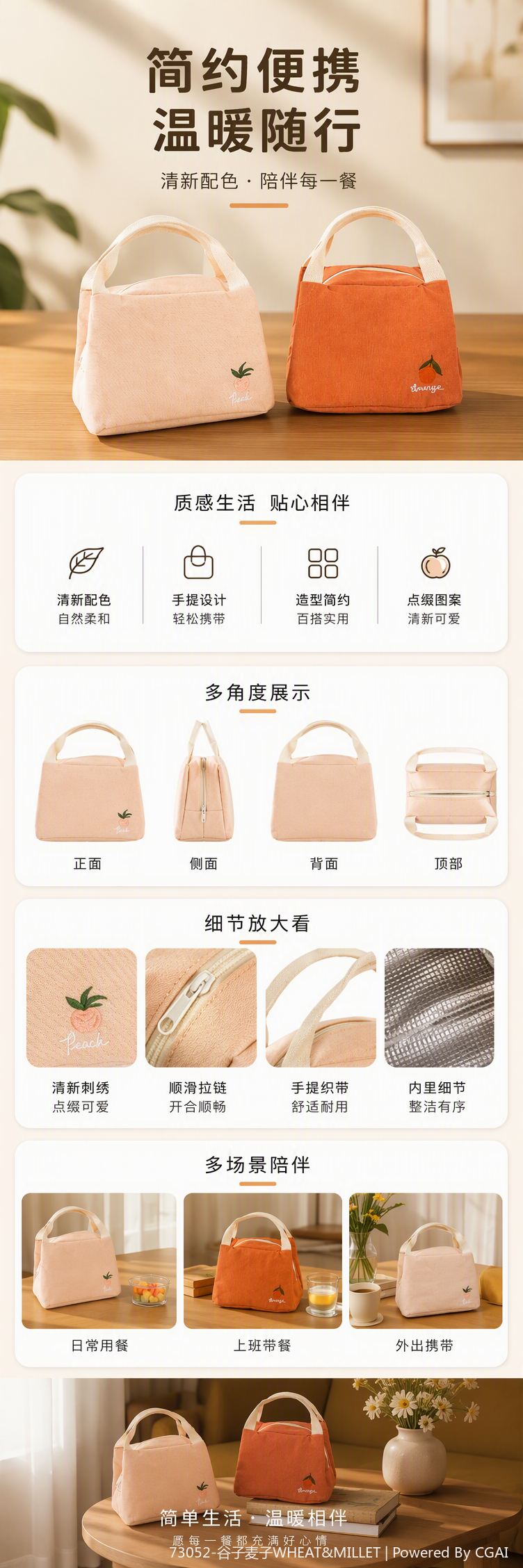 This embroidered pattern handbag is a fashionable and versatile single-shoulder bag for women pic 1